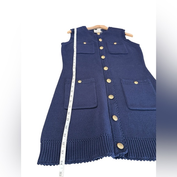 Reformation NWT Catalina Mini Dress Blue Organic Cotton Sleeveless Crew Neck L - Picture 6 of 9